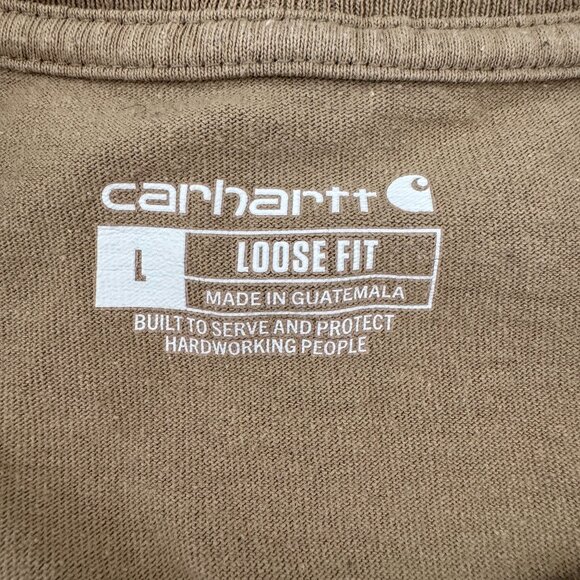 Carhartt Loose Fit Pocket Tee – Desert Sand Classic Channel timeless workwear vi - Picture 4 of 4
